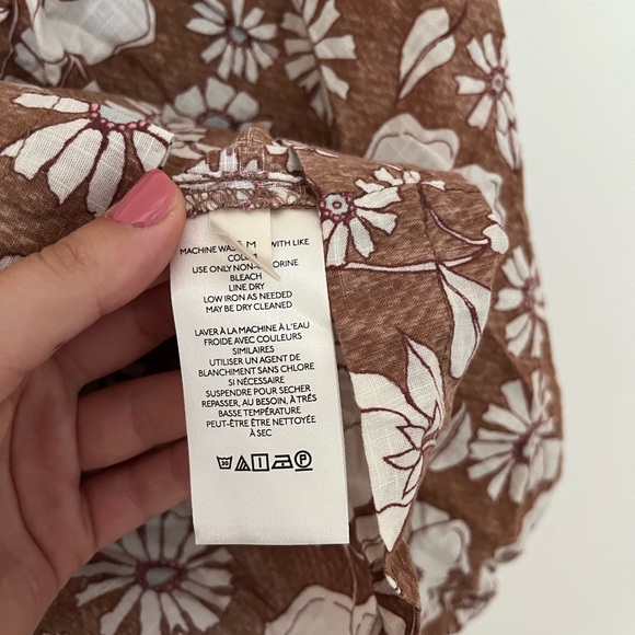 Free People Miss Daisy Ruffle Print Top in Vintage Combo size medium floral - Picture 5 of 9